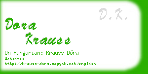 dora krauss business card